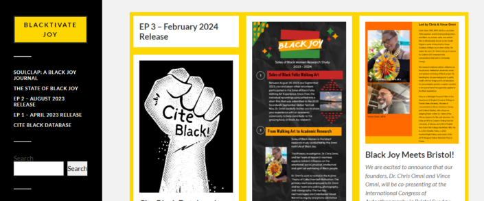 Blacktivate Joy homepage