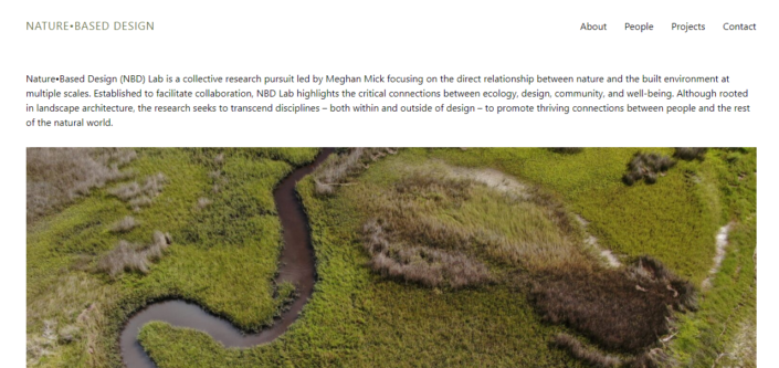 Nature Based Design Lab homepage